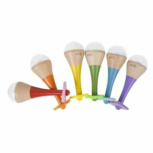 Classic World Houten Regenboog Maracas / sambabal