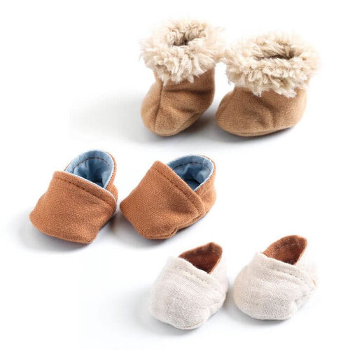 Djeco Pomea | Poppenkledingset Pantoffels 32cm