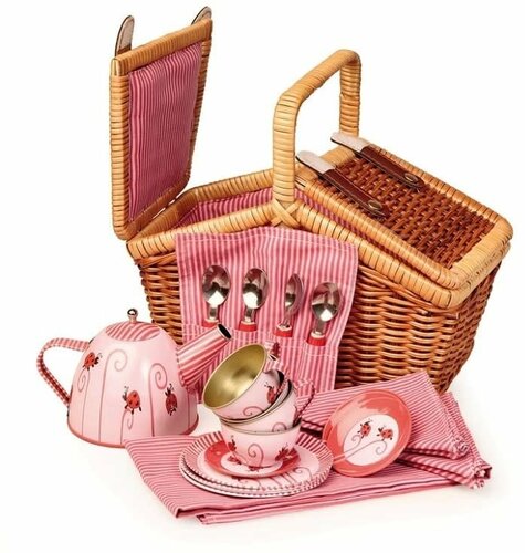 Egmont Toys-Theeset  | Lieveheersbeestje (rieten mand)