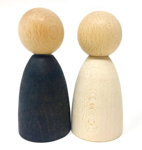 Grapat Houten Nins 2- huidskleuren 10cm