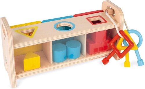 Janod Essential - Vormensorteerder met sleutels