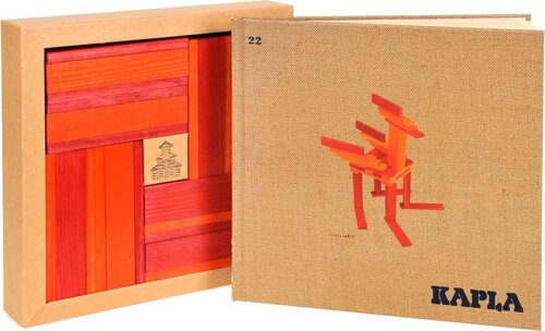 Kapla - 40 Plankjes - Rood & oranje - Incl. boek