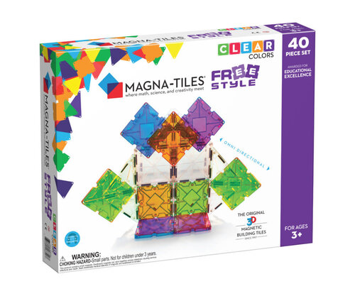 Magna-Tiles Clear Colors 40 stuks Freestyle set