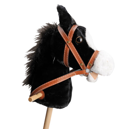 Playwood | Houten Stokpaard met Geluid ~ Zwart