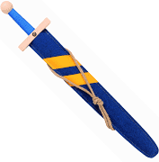 VAH Houten Ridder Zwaard - Set Lancelot blauw met houder