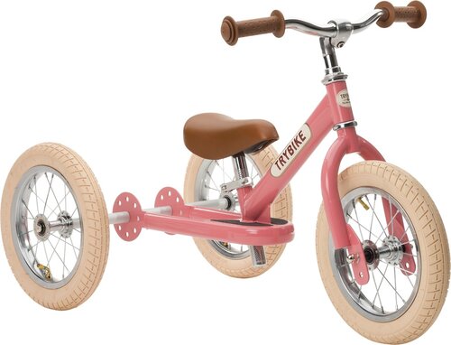 Trybike Loopfiets | Driewieler Vintage Pink (twee-in-één)