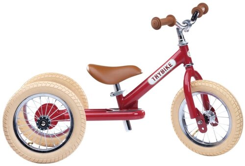 Trybike Loopfiets |  Driewieler Vintage Red Mat