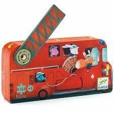 Djeco Silhouette Puzzel - Brandweerwagen 3+