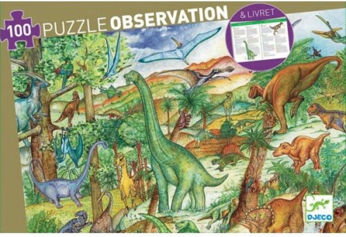 Djeco Observatie Puzzel | Dinosaurussen 100st 5+