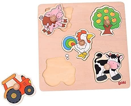 Goki-Houten puzzel boerderijdieren
