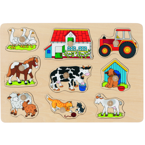 Jouéco Houten Knop Puzzel 2+