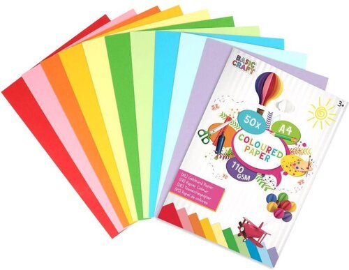Basic Craft Gekleurd Papier A4 110 gram (50vel)