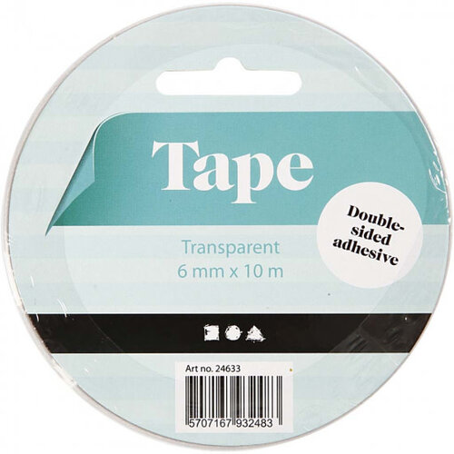 Creotime Tape Transparant Dubbelzijdig (6mm)