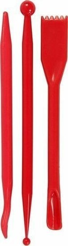 Boetseergereedschap Rood 3 Stuks