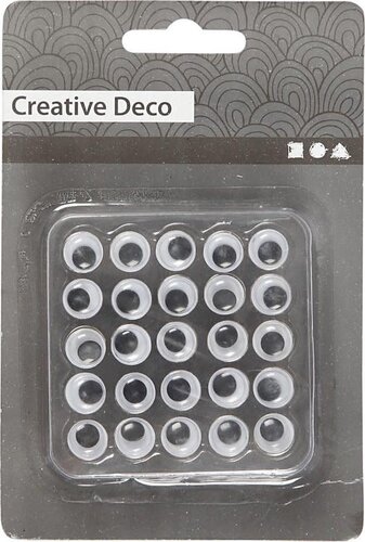 Creotime Googly Eyes (10mm-25st)