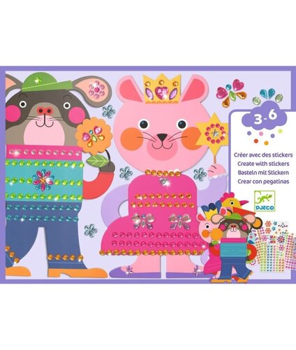 Djeco-Creatief met stickers, Schitterend (3-6jr.)
