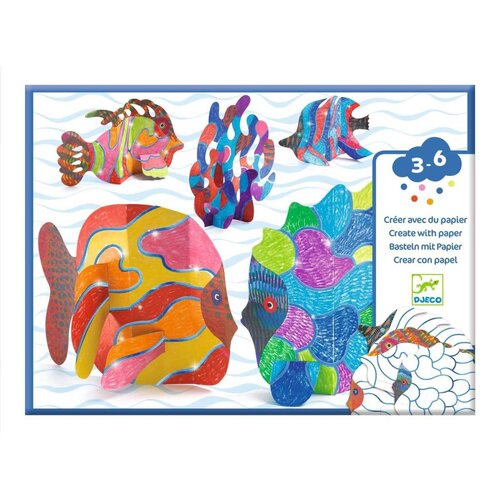Djeco-Knutselpakket Creatief met papier, onder de golven