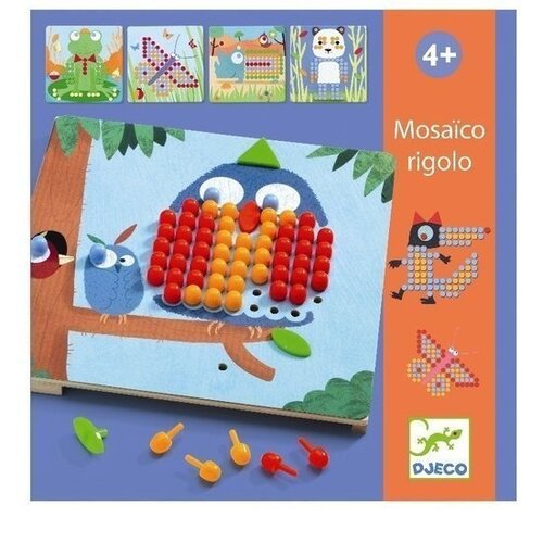 Djeco Educatief | Mozaïekspel Rigolo Dieren | 4+