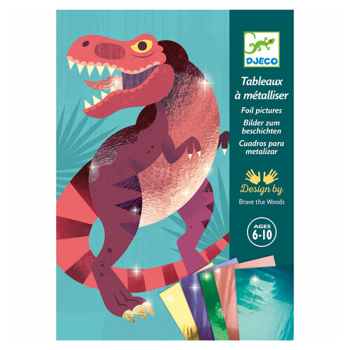 Knutselpakket Schilderijtjes Maken Met Metallic Folie Dinosaurus 6 10 Jaar
