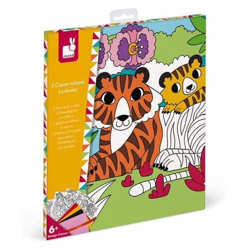 Fluweelkaarten Om Te Kleuren Dieren (5) 6+