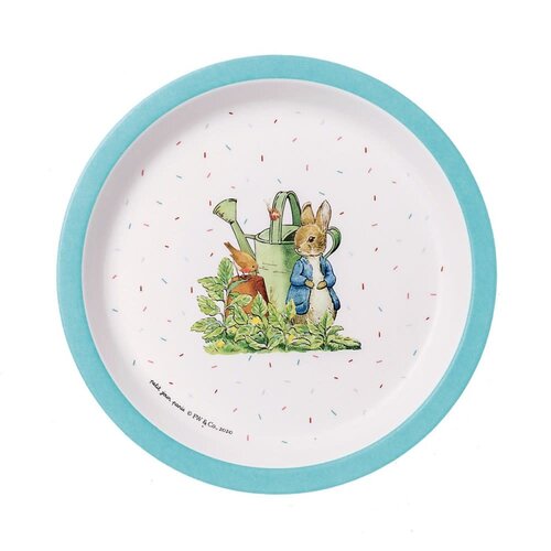 Melamine Bord Peter Rabbit turquoise 18cm