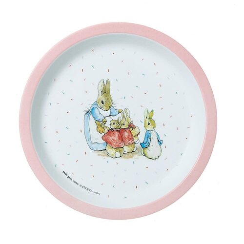 Melamine Bord Peter Rabbit Roze 18cm