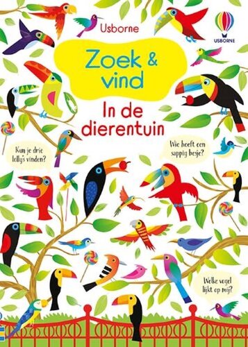 Stickerboek-Zoek en vind, dierentuin