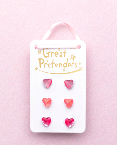 Great Pretenders Boutique Holo Heart Std Oorknopjes 3st.