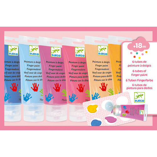 Djeco Vingerverf - Pastel 6 kleuren