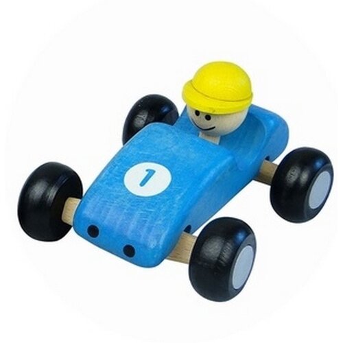 Houten Formule1 Swing Auto Blauw