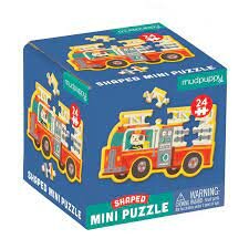 Mudpuppy Shaped Mini Puzzel - Firetruck