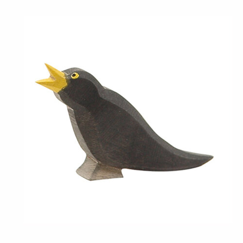 Ostheimer houten vogel Zwarte Merel