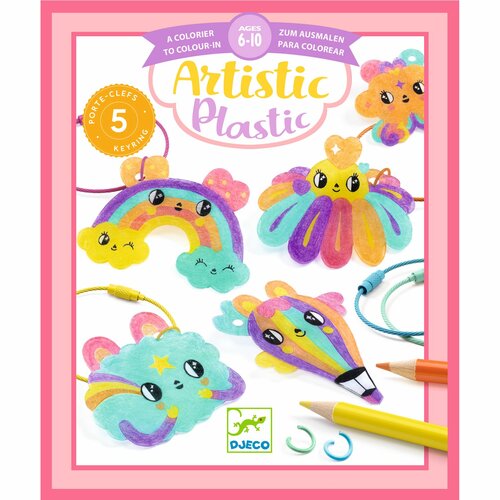 Djeco Knutselpakket Artistic Krimpfolie Set - Sleutelhanger Kawaii 6-10 jaar