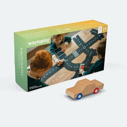 Waytoplay-Highway Cadeauset | 24 delen (met auto)