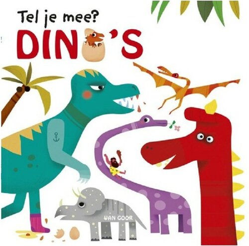 Het Spectrum | Kartonboek Tel je mee Dino's 2+