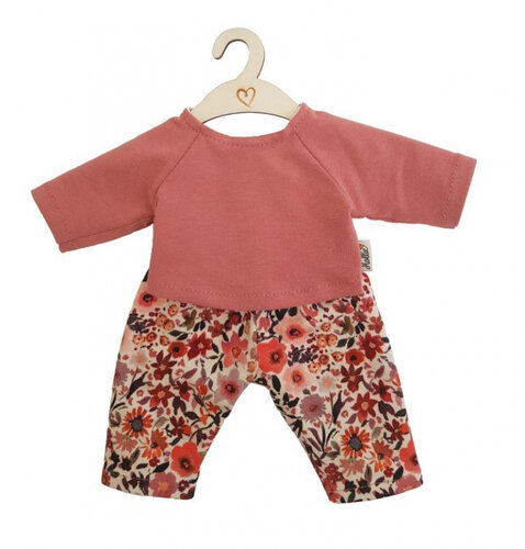 Hollie Poppenbroek en -shirt Retro Flowers 34cm