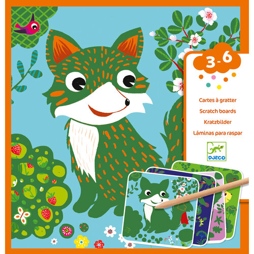Djeco Kraskaarten | Kleine Dieren 3-6jr