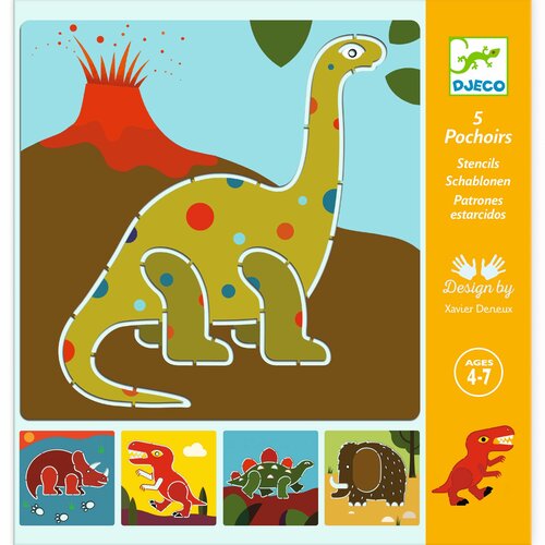Djeco Tekensjablonen | Dinosaurussen 4-7jr