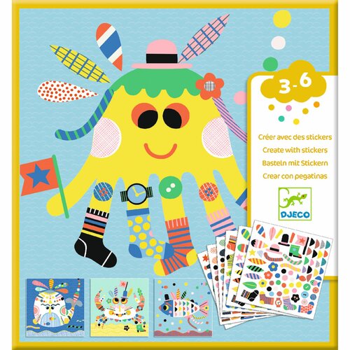 Djeco Creatief met Stickers Zeedieren 3-6 jaar