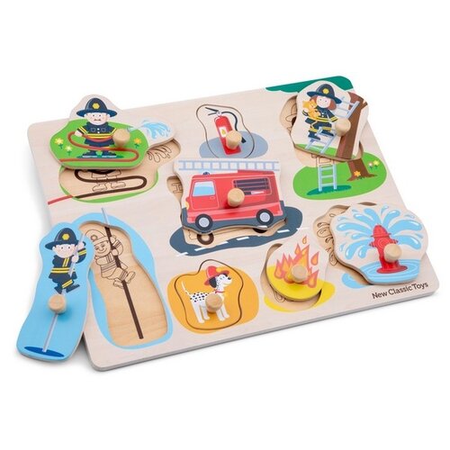 New Classic Toys - Knop Puzzel Brandweer 2+