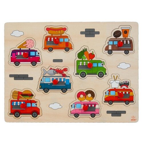 Engelhart Houten Knoppenpuzzel Foodtruck Klein 3+