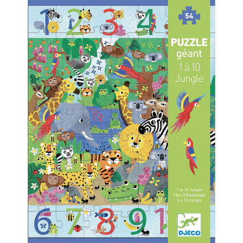 Djeco Giant Puzzel 1tm10 Jungle 5+