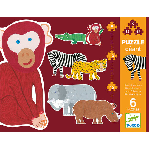 Djeco Reuzen Puzzel | Henri & Friends 3+