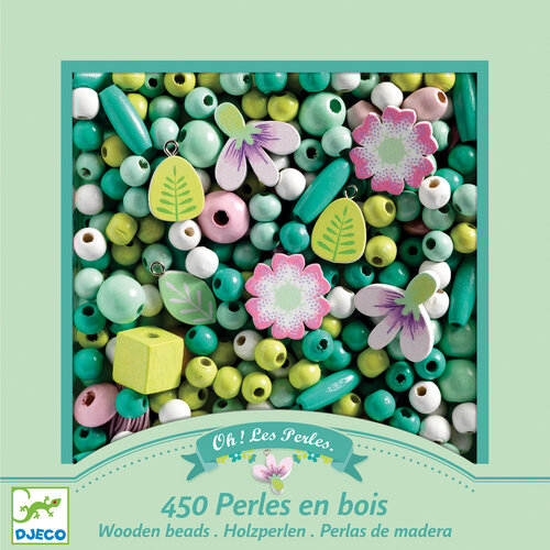 Djeco Houten Kralen - Bladeren en Bloemen 4-8 jaar