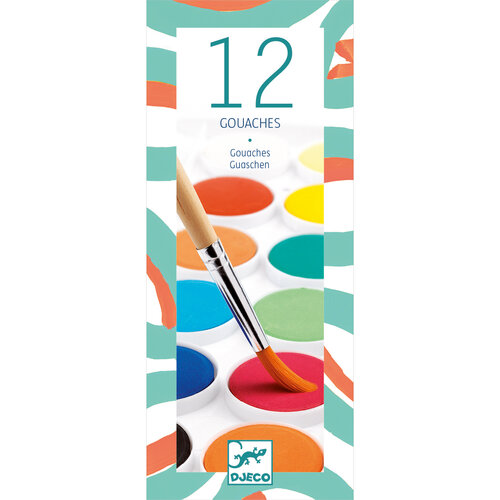Djeco Kleur | Waterverf 12 Kleuren 4+