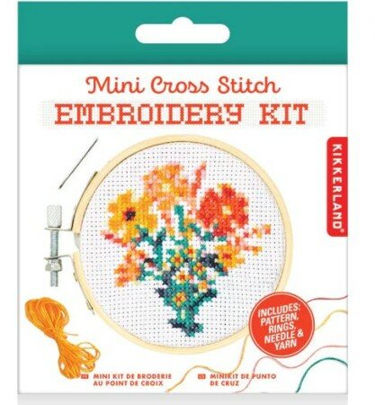 Kikkerland Mini Borduurset - Bloemen 6+