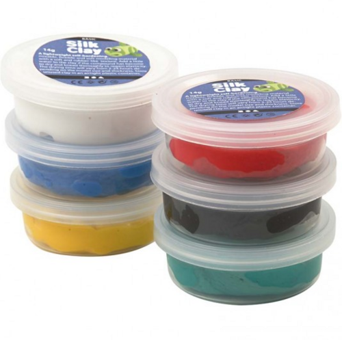 Silk Clay® Koker Primaire Kleuren 6x14 gr