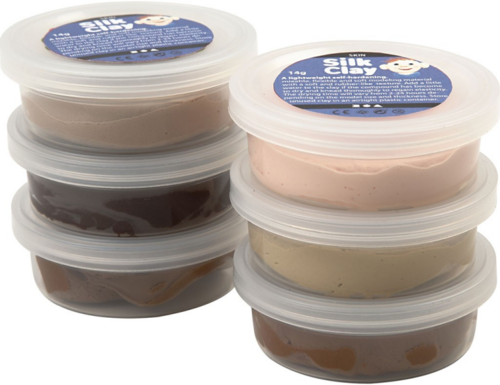 Silk Clay® Koker Set Huidskleuren 6x14 gr