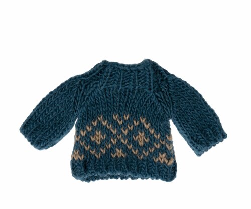 Maileg Gebreide/ Knitted Sweater Blauw