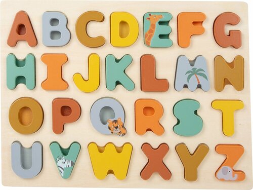 Small Foot Safari | Houten ABC Puzzel 24m+